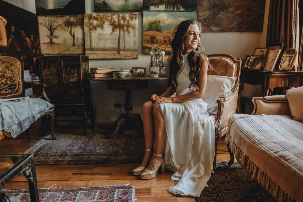 Vista Santiago Chile. Matrimonio de Barbara y Benjamin en la metro vista de la ciudad de Santiago