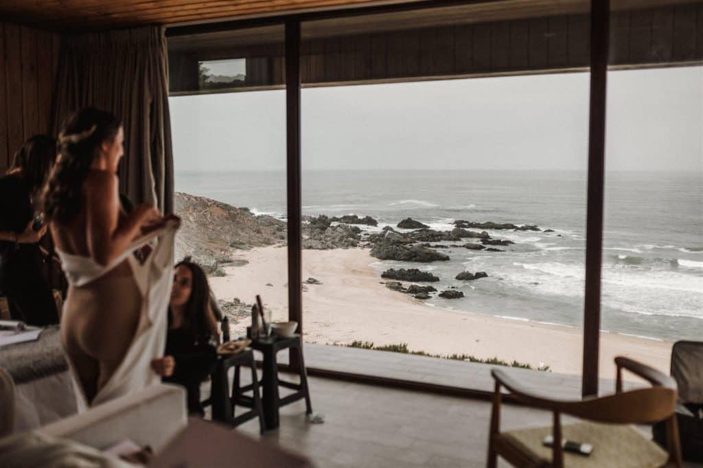 Elopement en Chile. Matri playero de Vale y Sebastian en Huaquen.